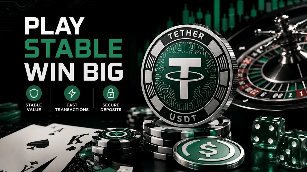USDT coin pegged to US dollar symbol